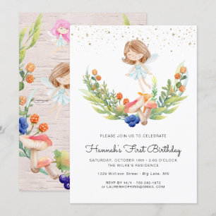 Enchanted Forest Fairy Birthday Invitation