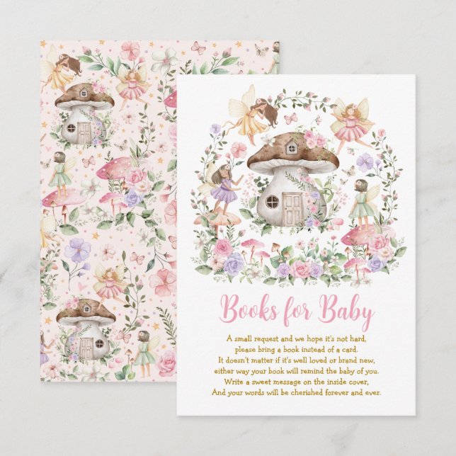 Enchanted Forest Fairy Books for Baby Girl Enclosure Card (Front/Back)