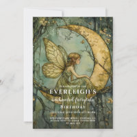 Enchanted Forest Fairy Crescent Moon Birthday