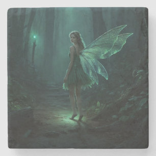 Enchanted Forest Fairy Fantasy Art Stone Coaster