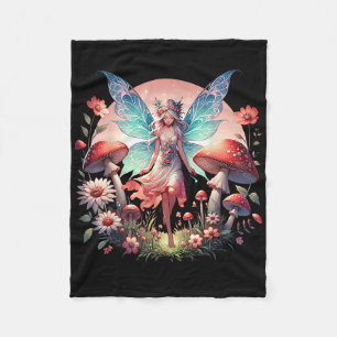 Enchanted Forest Fairy Fantasy Mystical Butterfly Fleece Blanket