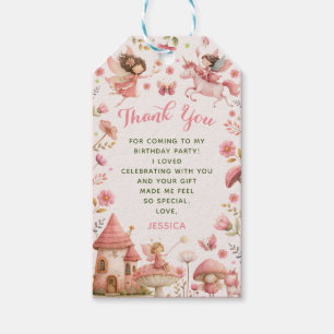 Enchanted Forest Fairy First Birthday Thank You Gift Tags