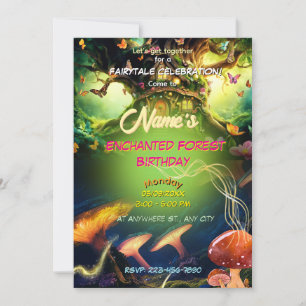 Enchanted Forest Fairy House & Mushrooms  Invitation