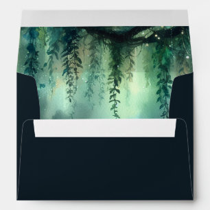 Enchanted Forest Fairy Lights Garden Dark Wedding Envelope