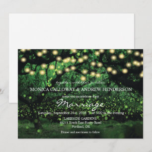 Enchanted Forest Fairy Lights Wedding Invitation