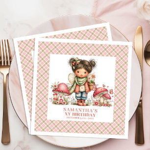 Enchanted Forest Fairy Magical Birthday Celebratio Napkin