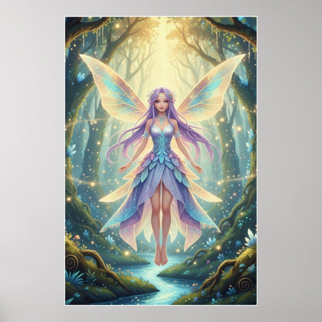 Enchanted Forest Fairy | Magical Fantasy Art  Poster (Front)