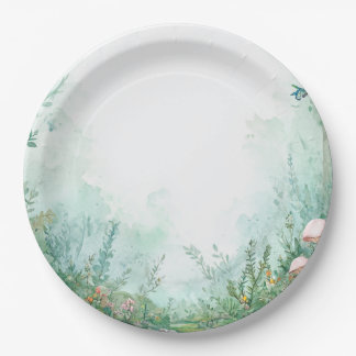 Enchanted Forest Fairytale Forest Baby Shower Paper Plate