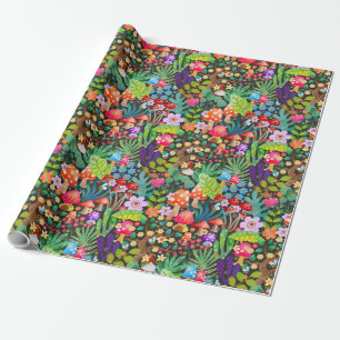 Enchanted Forest Fairytale Garden Rustic Scene Wrapping Paper