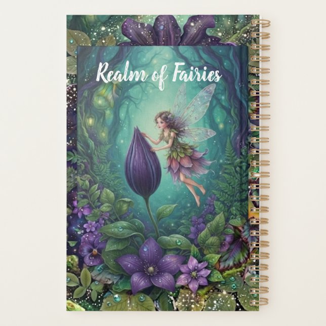 Enchanted Forest Fairytale Where magic blooms  Planner (Back)