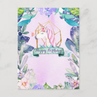 Enchanted Forest Fantasy Magical Unicorn Birthday