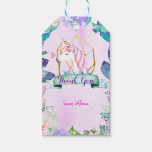 Enchanted Forest Fantasy Magical Unicorn Party Gift Tags