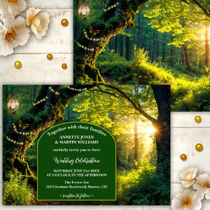 Enchanted Forest Festive Wedding Invitation