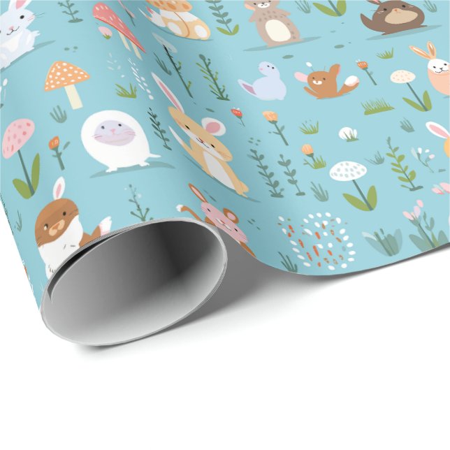 Enchanted Forest Friends Wrapping Paper (Roll Corner)