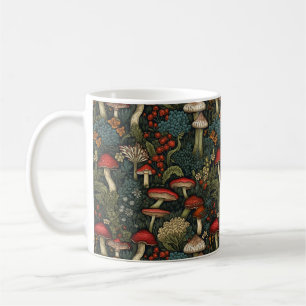 Enchanted Forest Fungi: Whimsical Mushroom Pattern Coffee Mug
