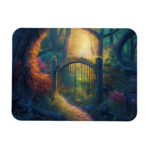 Enchanted Forest Garden   Digital Art   Magnet