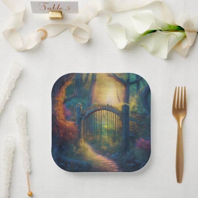 Enchanted Forest Garden |   Paper Plate (Wedding)