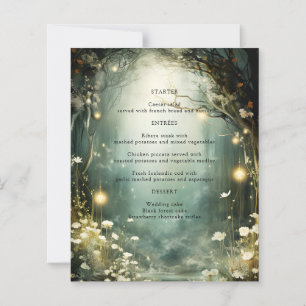 Enchanted Forest Garden Path Green Wedding Menu