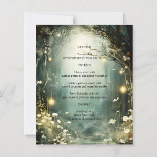 Enchanted Forest Garden Path Green Wedding Menu