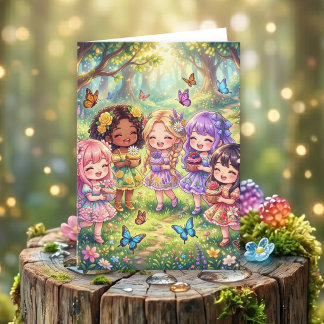 Enchanted Forest Girl's Birthday Party | Colour Me Card