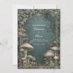 Enchanted Forest Glow with Fairy Lights Wedding Invitation