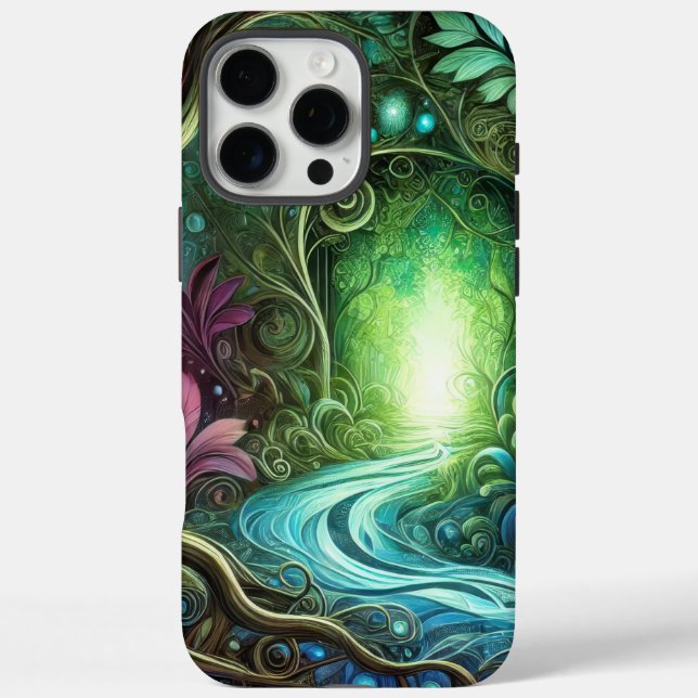 Enchanted Forest Glowing Portal Flowing River Case-Mate iPhone Case (Back)