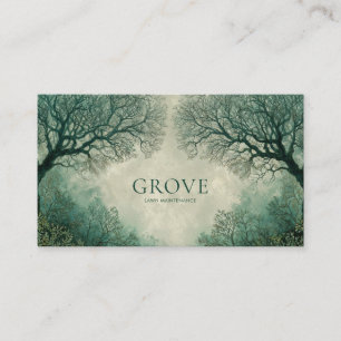 Enchanted Forest Gnarled Tree Vintage Storybook Business Card