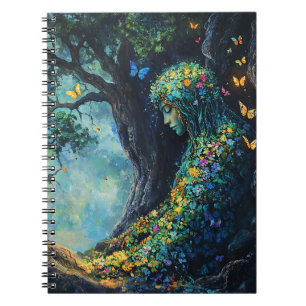 Enchanted Forest Goddess with Butterflies (6) Notebook