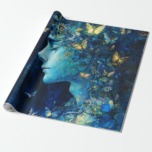 Enchanted Forest Goddess with Butterflies (7) Wrapping Paper