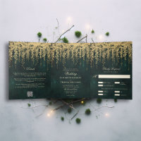 Enchanted Forest Gold Greenery All in One Wedding