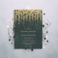 Enchanted Forest Greenery Fairy Gold Wedding