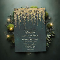 Enchanted Forest Hanging Gold Greenery Wedding