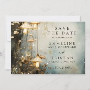 Enchanted Forest Hanging Lanterns Wedding Save The Date