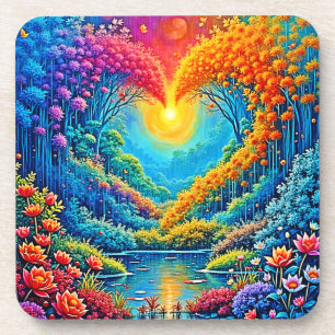 Enchanted Forest Heart of Light Design Coaster