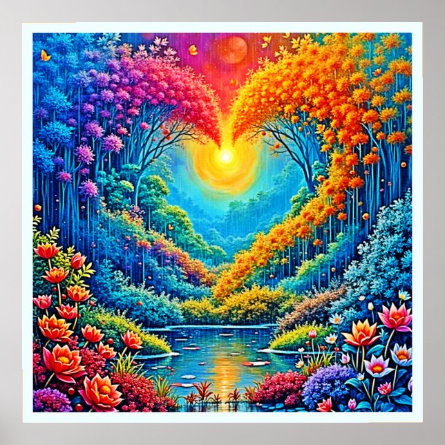 Enchanted Forest Heart of Light Design Poster (Front)