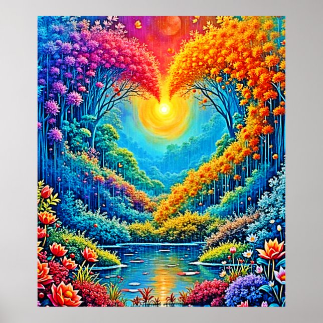 Enchanted Forest Heart of Light Design Poster (Front)