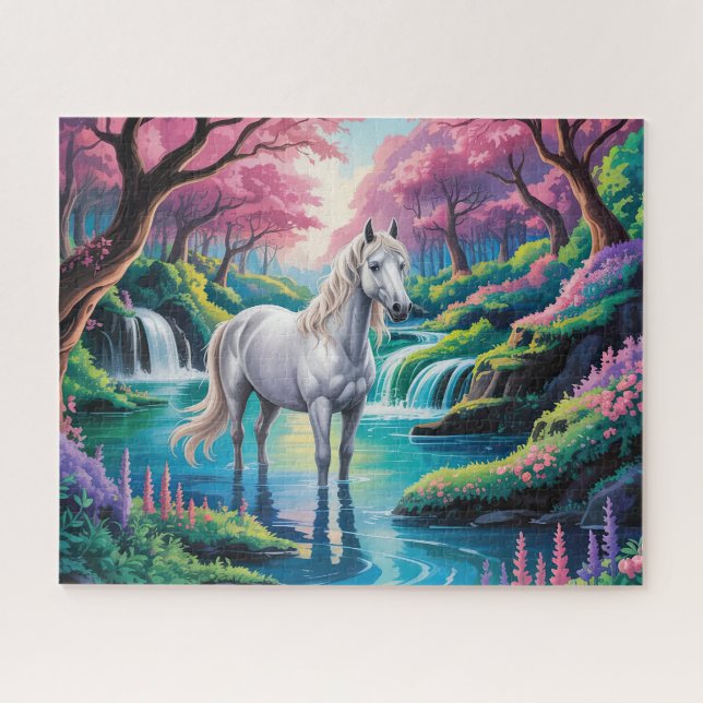 Enchanted Forest Horse Jigsaw Puzzle (Horizontal)