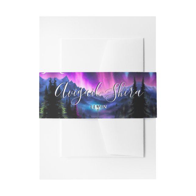 Enchanted Forest Invitation Belly Band (Front Example)