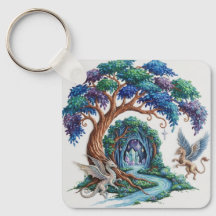 Enchanted Forest Keychain - Tree of Life 