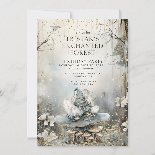 Enchanted Forest Kid's Birthday Party Invitation (Front)