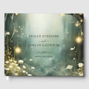 Enchanted Forest Light Wedding  Guest Book