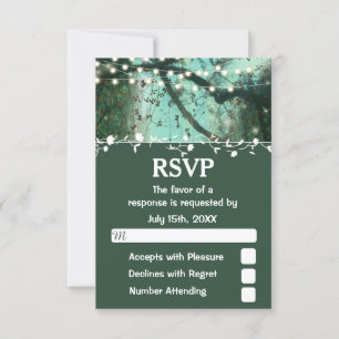 Enchanted Forest Lights Rustic RSVP