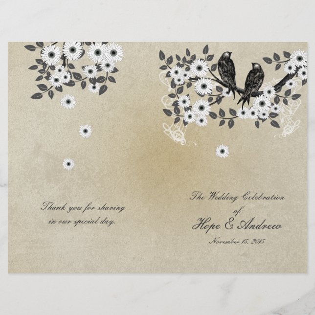 Enchanted Forest Love Bird Wedding (Front)