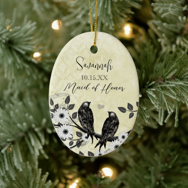 Enchanted Forest Love Bird Wedding Ceramic Tree Decoration (Tree)