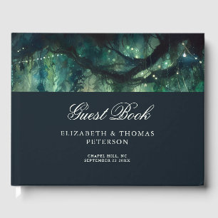 Enchanted Forest Magical Garden Emerald Wedding Guest Book