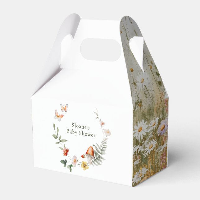 Enchanted Forest Mushroom Baby Shower Favour Box (Front Side)