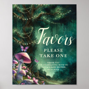 Enchanted Forest Mushrooms Favours Sign Baby Showe