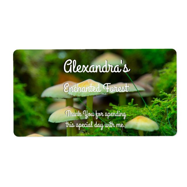 Enchanted Forest, Mushrooms Moss Personalised (Front)