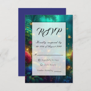 Enchanted Forest of Radiant Jewels RSVP Card