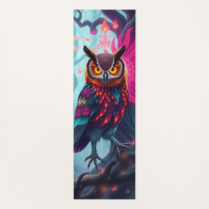 Enchanted Forest Owl: Moonlit Mystical Yoga Mat